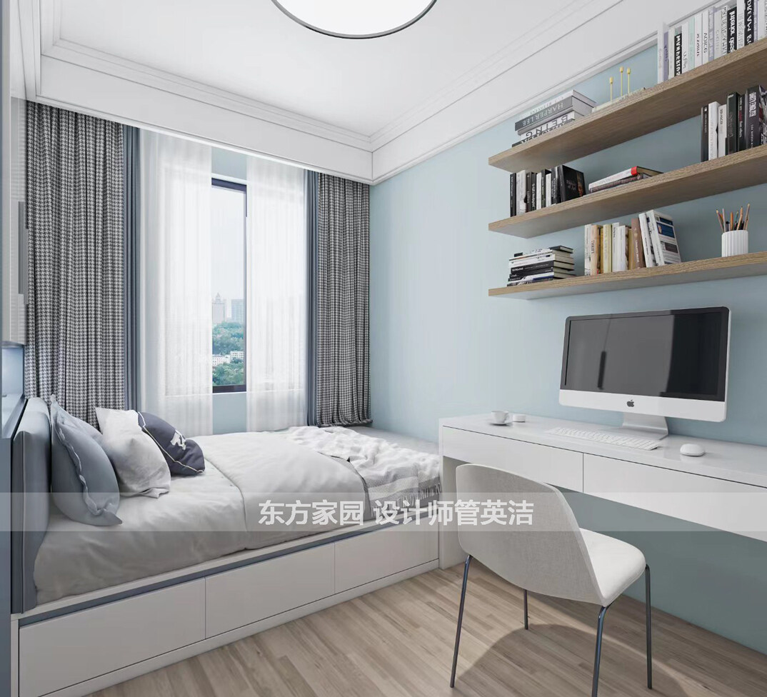 魯商藍岸國際127㎡三室二廳次臥現代簡約風格戶型研發(fā)案例效果圖-詳細.jpg